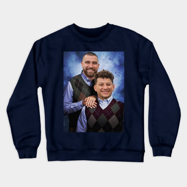 Kelce and Mahomes Stepbrothers Crewneck Sweatshirt by VictorVV